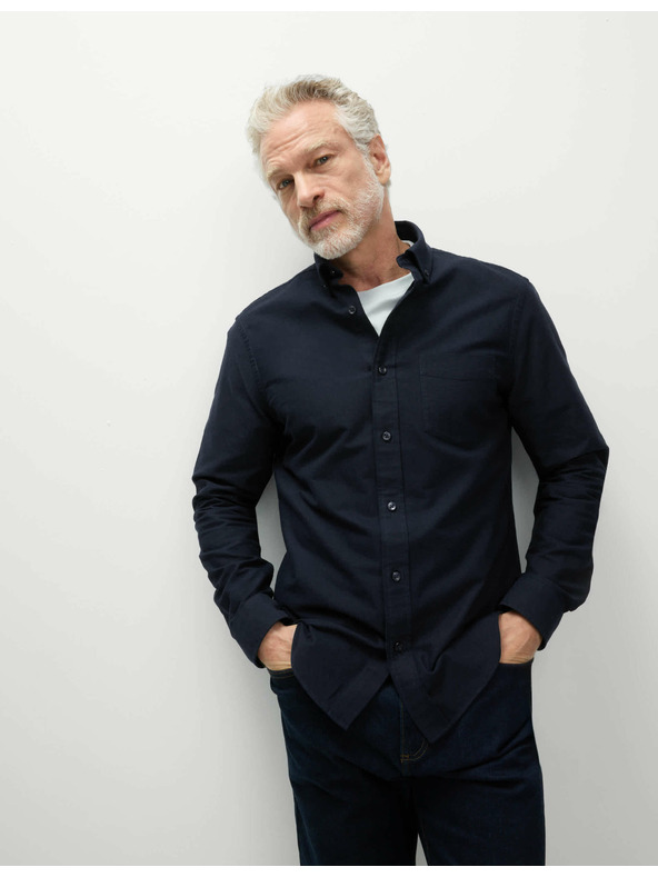 Marks & Spencer Oxfordská košeľa z čistej bavlny The Ultimate Marks & Spencer námorná modrá