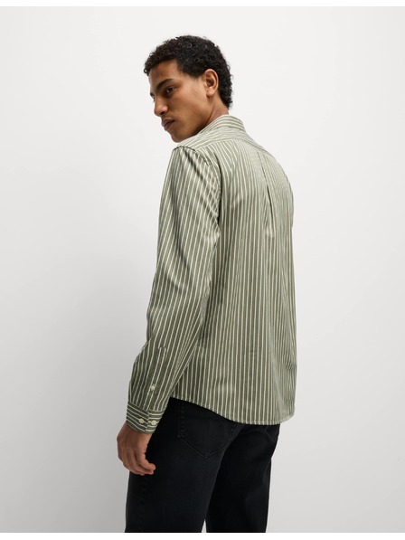 Marks & Spencer Prúžkovaná košeľa z čistej bavlny Marks & Spencer zelená