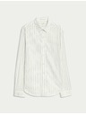 Marks & Spencer Pruhovaná košeľa z čistej bavlny Marks & Spencer biela