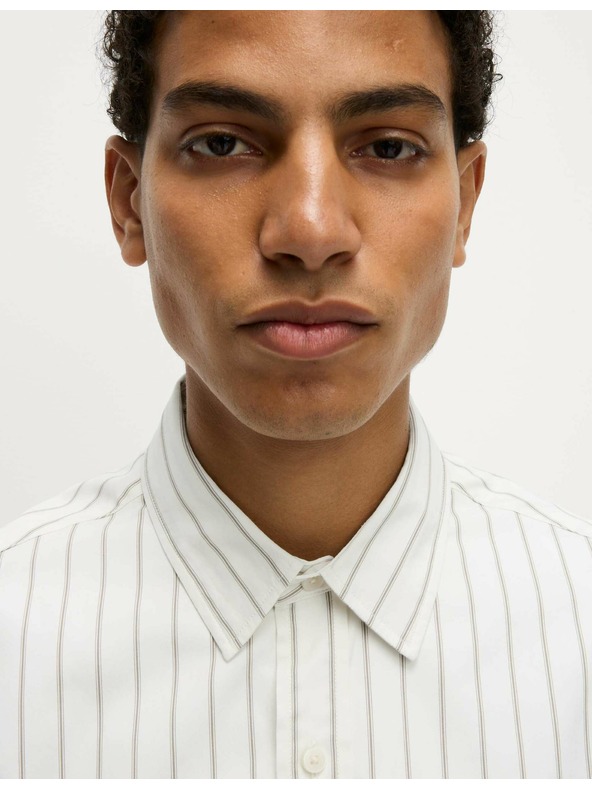 Marks & Spencer Pruhovaná košeľa z čistej bavlny Marks & Spencer biela