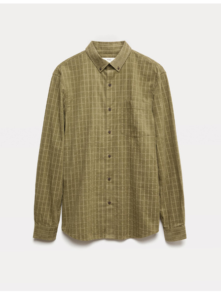 Marks & Spencer Menčestrová košeľa Marks & Spencer zelená