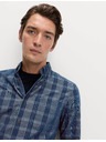 Marks & Spencer Čisto bavlnená flanelová košeľa Marks & Spencer námorná modrá