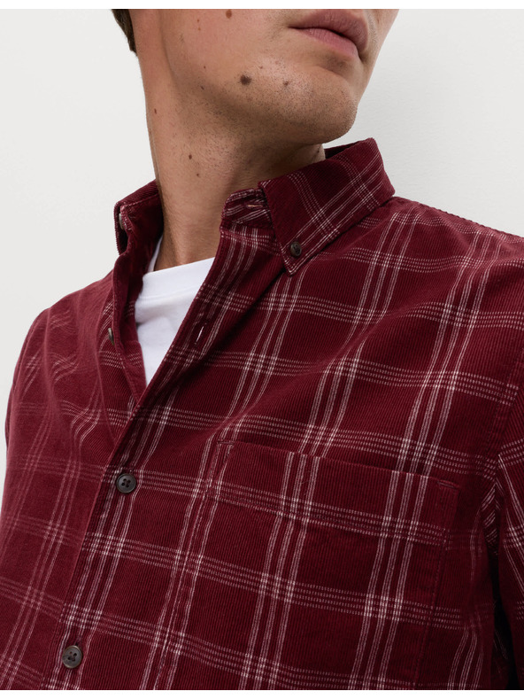 Marks & Spencer Čisto bavlnená flanelová košeľa Marks & Spencer červená