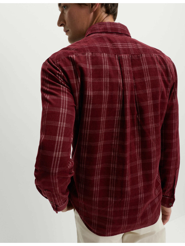 Marks & Spencer Čisto bavlnená flanelová košeľa Marks & Spencer červená