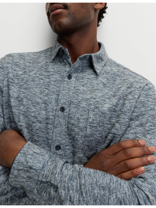 Marks & Spencer Čisto bavlnená flanelová košeľa Marks & Spencer modrá