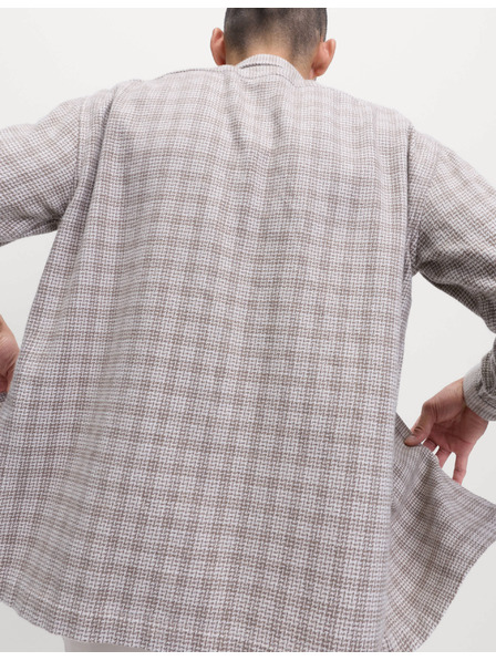 Marks & Spencer Čisto bavlnená flanelová košeľa Marks & Spencer smotanová