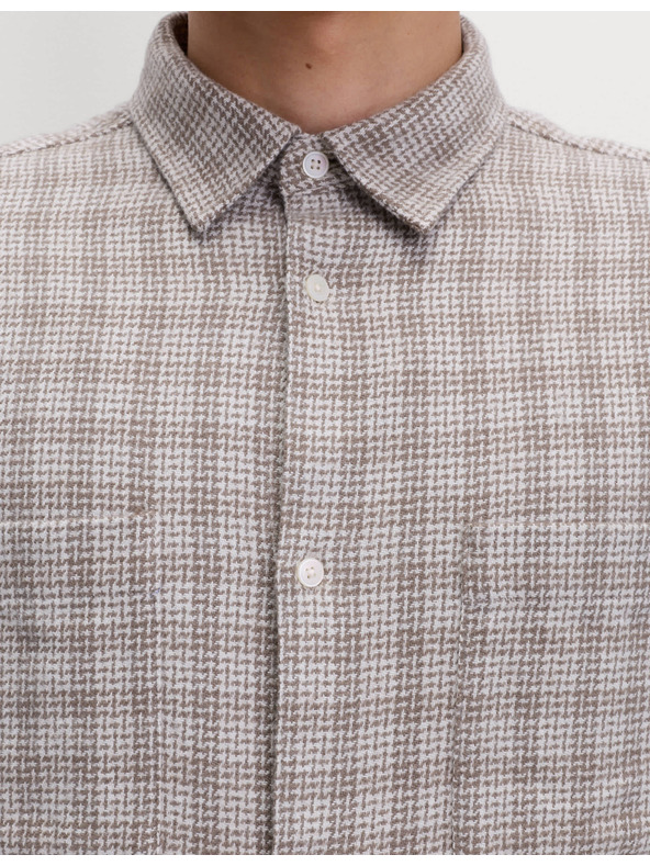 Marks & Spencer Čisto bavlnená flanelová košeľa Marks & Spencer smotanová