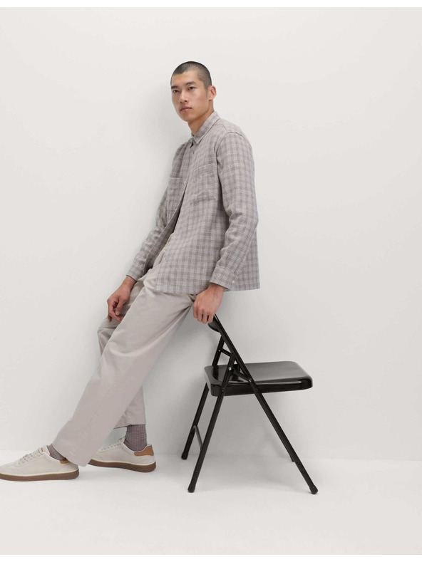 Marks & Spencer Čisto bavlnená flanelová košeľa Marks & Spencer smotanová