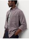 Marks & Spencer Prúžkovaná flanelová košeľa z čistej bavlny Marks & Spencer sivá