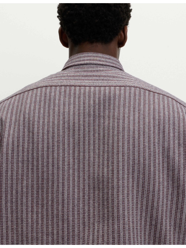 Marks & Spencer Prúžkovaná flanelová košeľa z čistej bavlny Marks & Spencer sivá