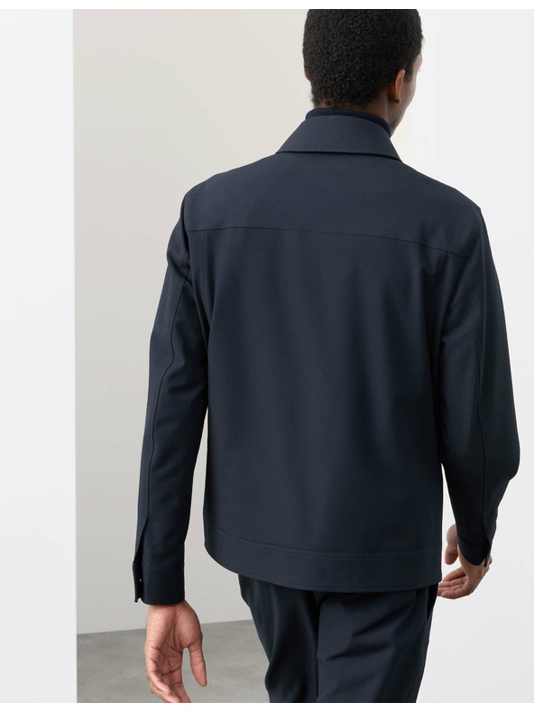 Marks & Spencer Funkčná keprovová bunda s textúrou Marks & Spencer námorná modrá