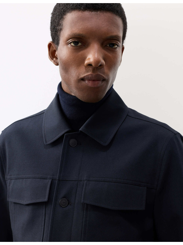 Marks & Spencer Funkčná keprovová bunda s textúrou Marks & Spencer námorná modrá