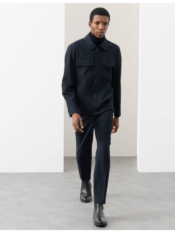 Marks & Spencer Funkčná keprovová bunda s textúrou Marks & Spencer námorná modrá