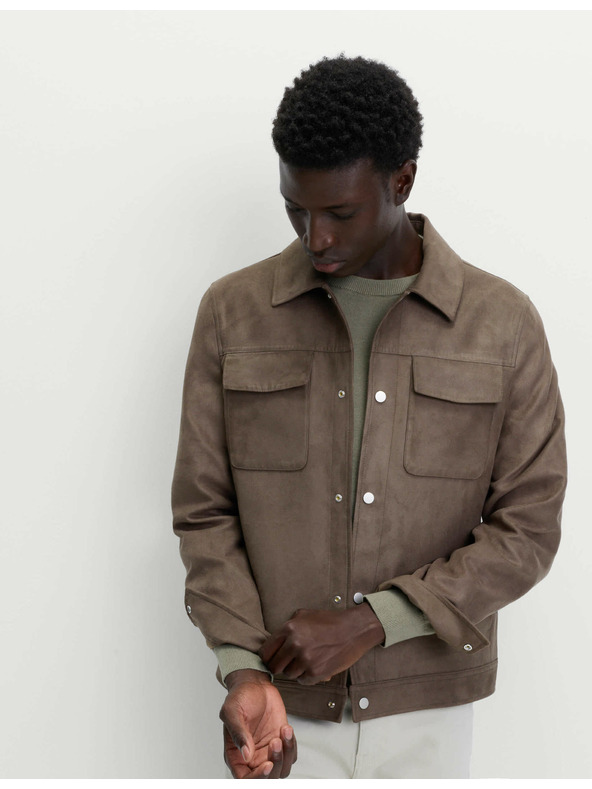 Marks & Spencer Nákladná bunda z umelého semiša Marks & Spencer zelená