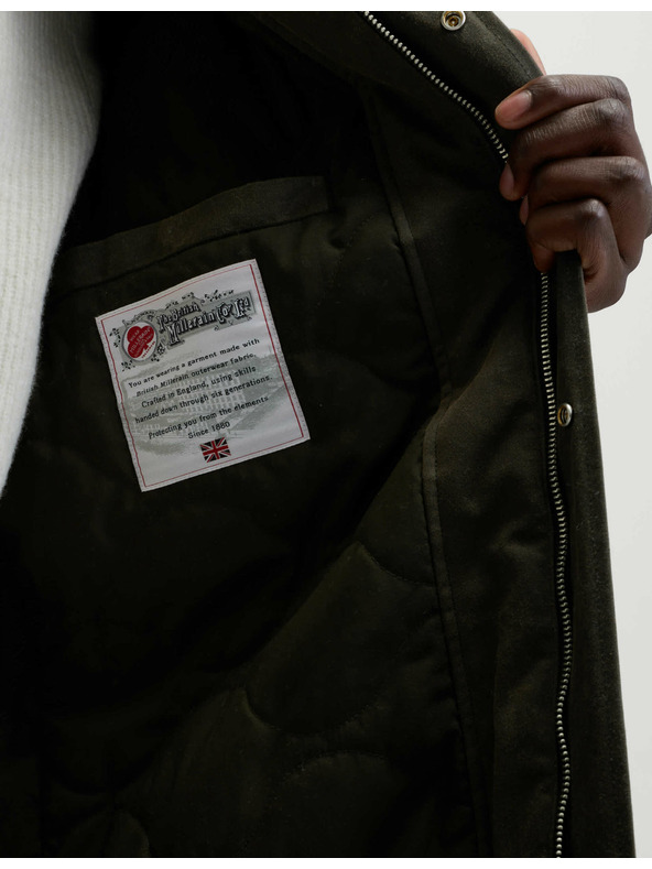 Marks & Spencer Menčestrová voskovaná bunda z čistej bavlny Marks & Spencer zelená