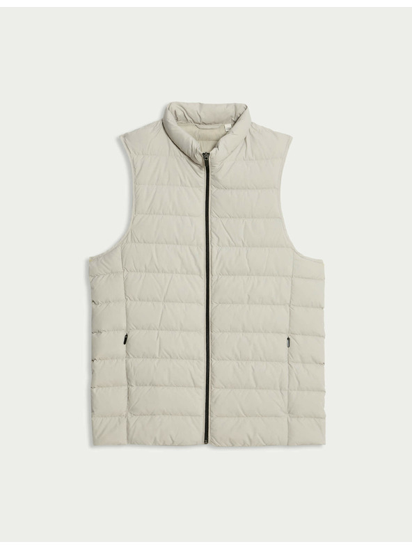 Marks & Spencer Ľahká vesta polstrovaná perím a prachovým perím Marks & Spencer béžová