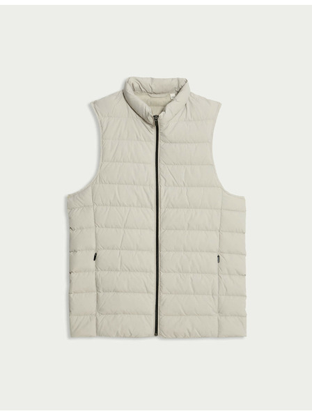 Marks & Spencer Ľahká vesta polstrovaná perím a prachovým perím Marks & Spencer béžová