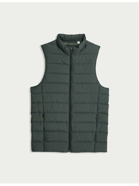 Marks & Spencer Ľahká vesta polstrovaná perím a prachovým perím Marks & Spencer zelená