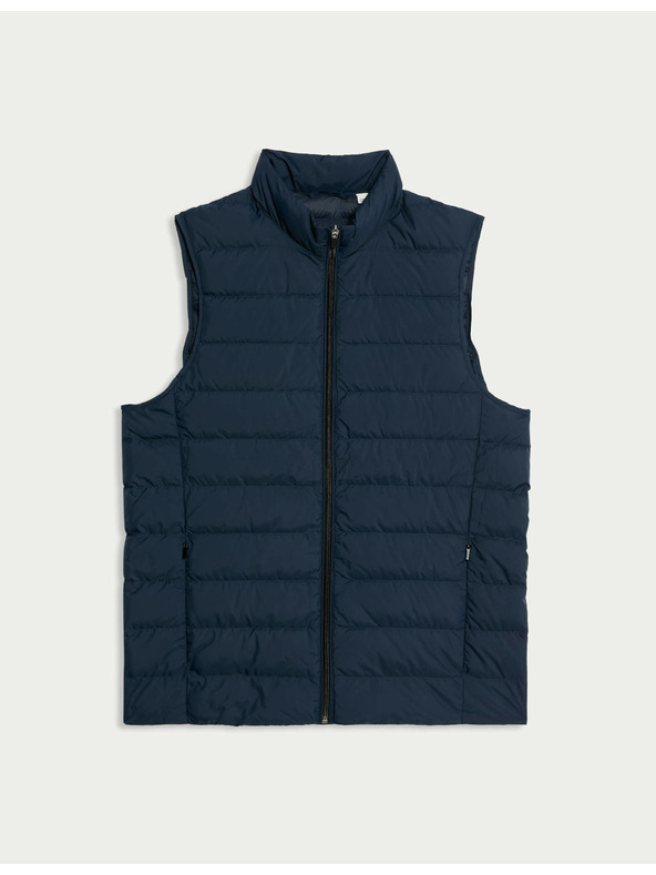 Marks & Spencer Ľahká vesta polstrovaná perím a prachovým perím Marks & Spencer námorná modrá