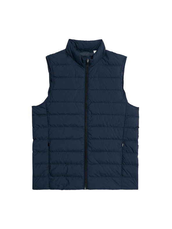 Marks & Spencer Ľahká vesta polstrovaná perím a prachovým perím Marks & Spencer námorná modrá