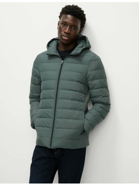 Marks & Spencer Ľahká bunda s perím a prachovým perím Marks & Spencer zelená