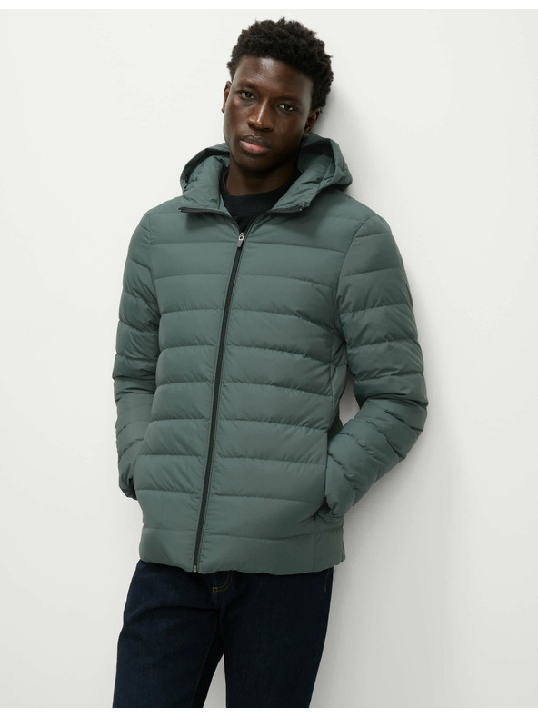 Marks & Spencer Ľahká bunda s perím a prachovým perím Marks & Spencer zelená