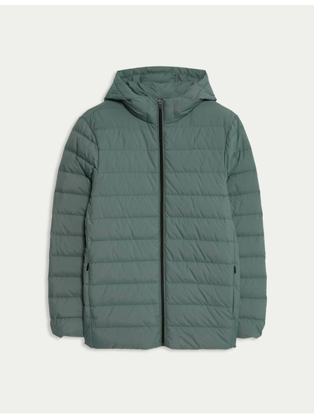 Marks & Spencer Ľahká bunda s perím a prachovým perím Marks & Spencer zelená