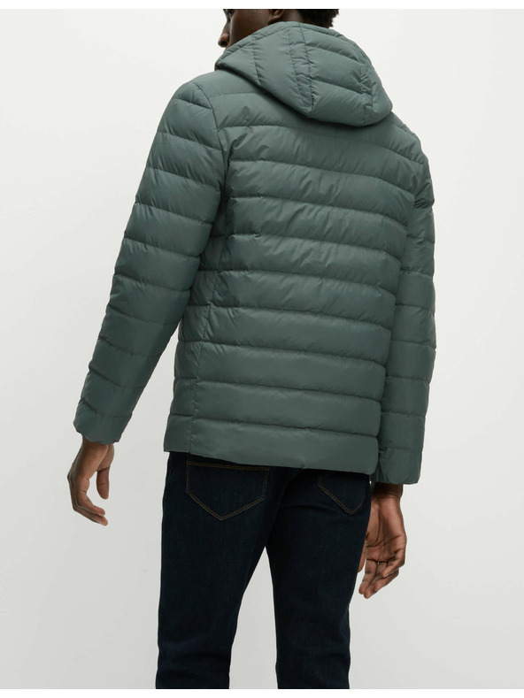 Marks & Spencer Ľahká bunda s perím a prachovým perím Marks & Spencer zelená