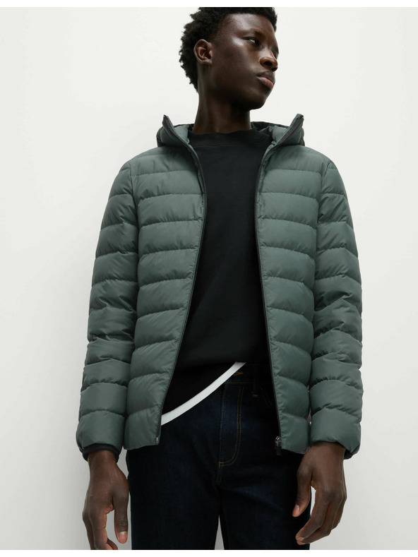 Marks & Spencer Ľahká bunda s perím a prachovým perím Marks & Spencer zelená