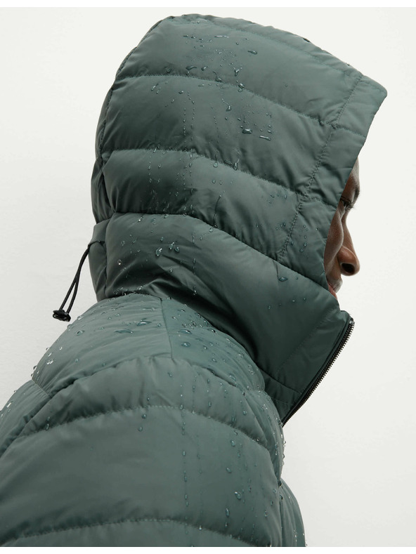 Marks & Spencer Ľahká bunda s perím a prachovým perím Marks & Spencer zelená