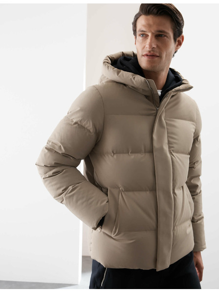 Marks & Spencer Péřová prešívaná bunda s motívom Stormwear™ Marks & Spencer béžová