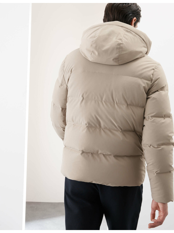 Marks & Spencer Péřová prešívaná bunda s motívom Stormwear™ Marks & Spencer béžová