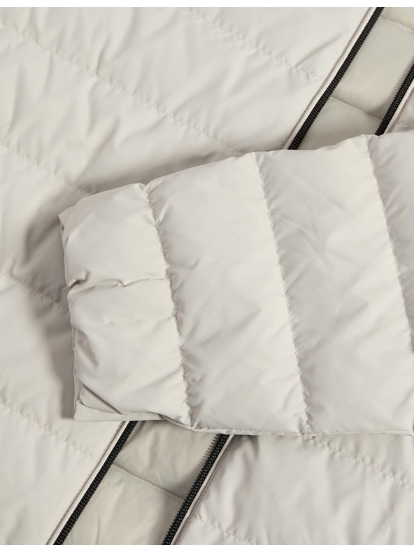 Marks & Spencer Ľahká bunda s perím a prachovým perím Marks & Spencer béžová