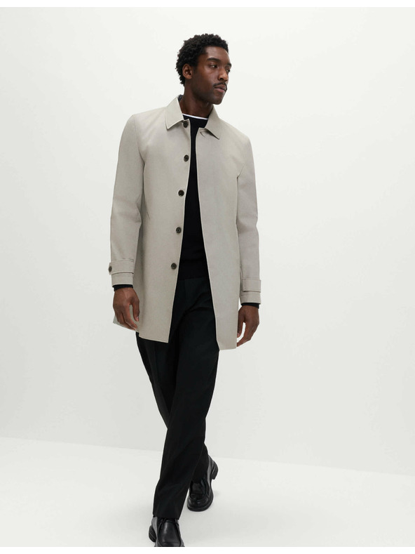 Marks & Spencer Podlhovastý kabát do dažďa zo zmesi bavlny Marks & Spencer sivá