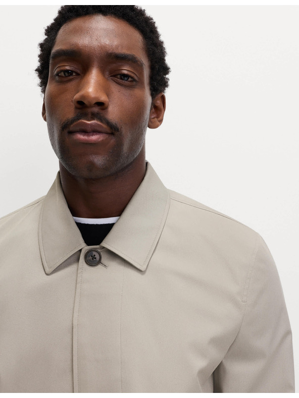 Marks & Spencer Podlhovastý kabát do dažďa zo zmesi bavlny Marks & Spencer sivá