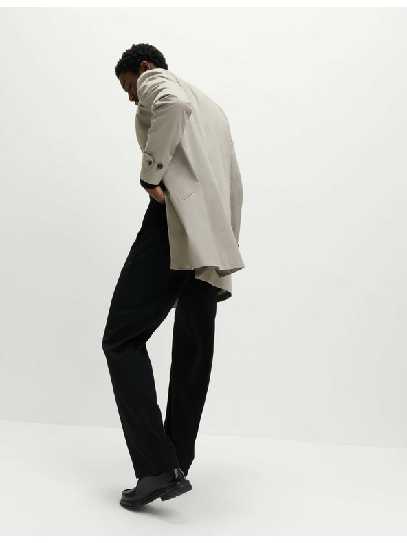 Marks & Spencer Podlhovastý kabát do dažďa zo zmesi bavlny Marks & Spencer sivá