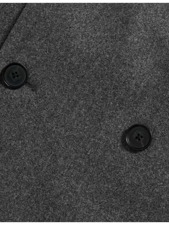 Marks & Spencer Dvojradový kabát s vysokým podielom vlny Marks & Spencer šedá