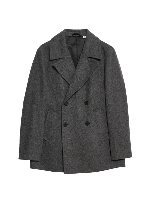Marks & Spencer Dvojradový kabát s vysokým podielom vlny Marks & Spencer šedá