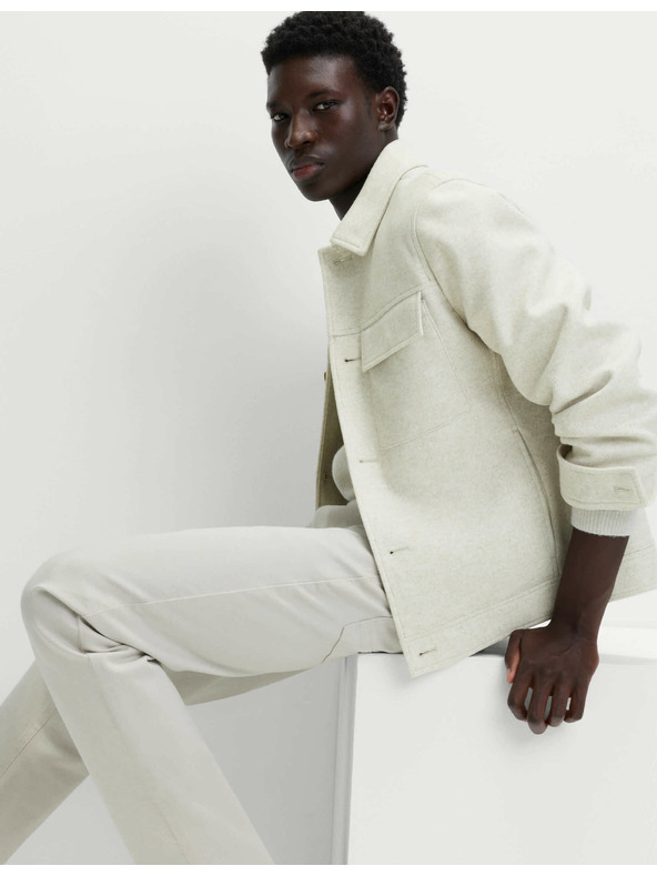 Marks & Spencer Krátka bunda s golierom Marks & Spencer biela