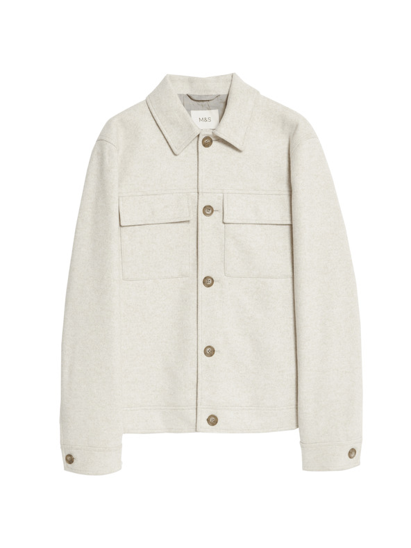 Marks & Spencer Krátka bunda s golierom Marks & Spencer biela