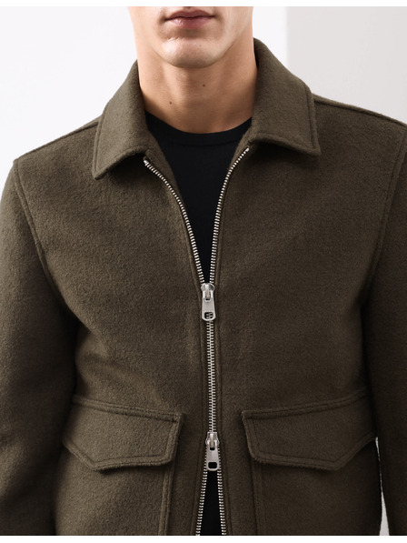 Marks & Spencer Bomber bunda s vysokým podielom vlny Marks & Spencer zelená