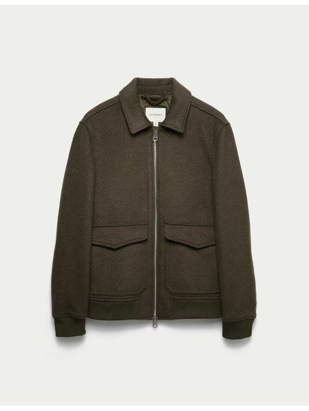 Marks & Spencer Bomber bunda s vysokým podielom vlny Marks & Spencer zelená