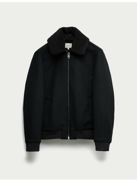 Marks & Spencer Bunda bomber zo zmesi vlny Marks & Spencer čierna