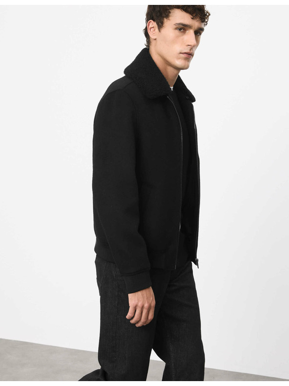 Marks & Spencer Bunda bomber zo zmesi vlny Marks & Spencer čierna