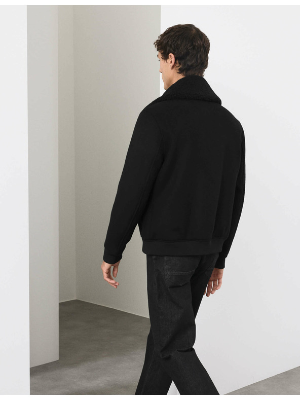 Marks & Spencer Bunda bomber zo zmesi vlny Marks & Spencer čierna