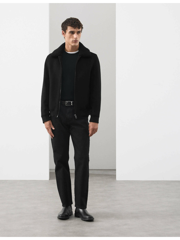 Marks & Spencer Bunda bomber zo zmesi vlny Marks & Spencer čierna