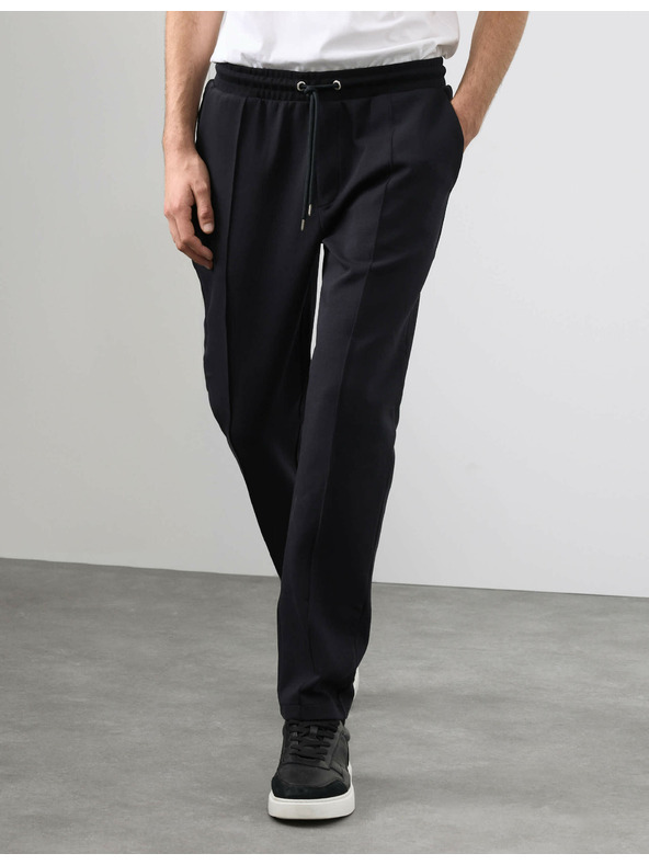 Marks & Spencer Rovné tepláky Pintuck s vysokým podielom bavlny Marks & Spencer čierna