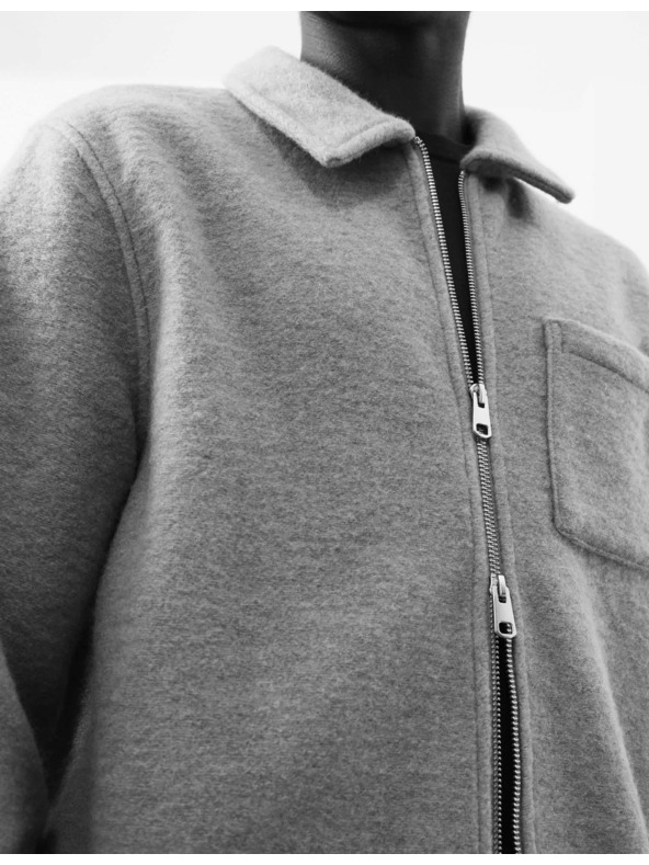 Marks & Spencer Flísová bunda na zips zo zmesi vlny Marks & Spencer béžová