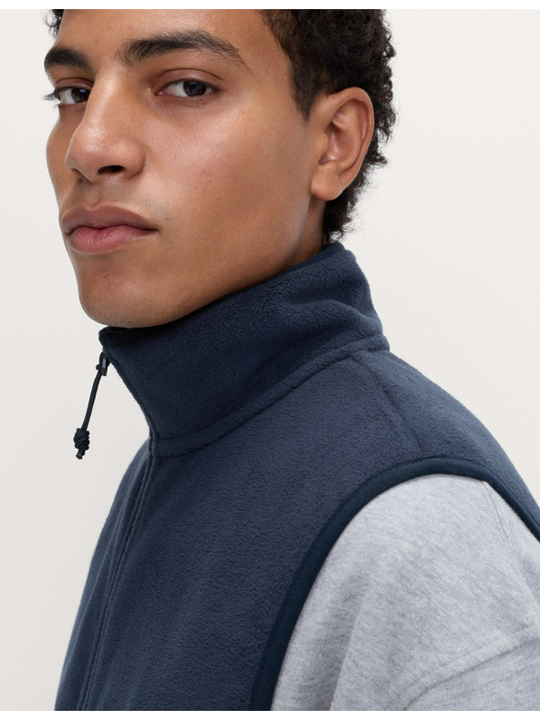 Marks & Spencer Mikroflísová vesta so stojačikom Marks & Spencer námorná modrá