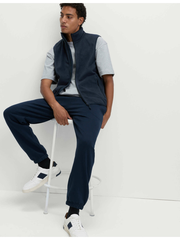 Marks & Spencer Mikroflísová vesta so stojačikom Marks & Spencer námorná modrá